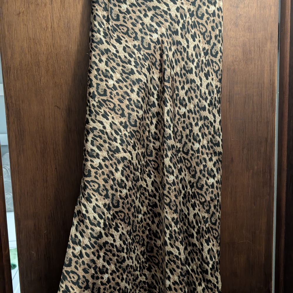 Leopard Print Maxi Skirt | Zara size S